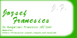 jozsef francsics business card